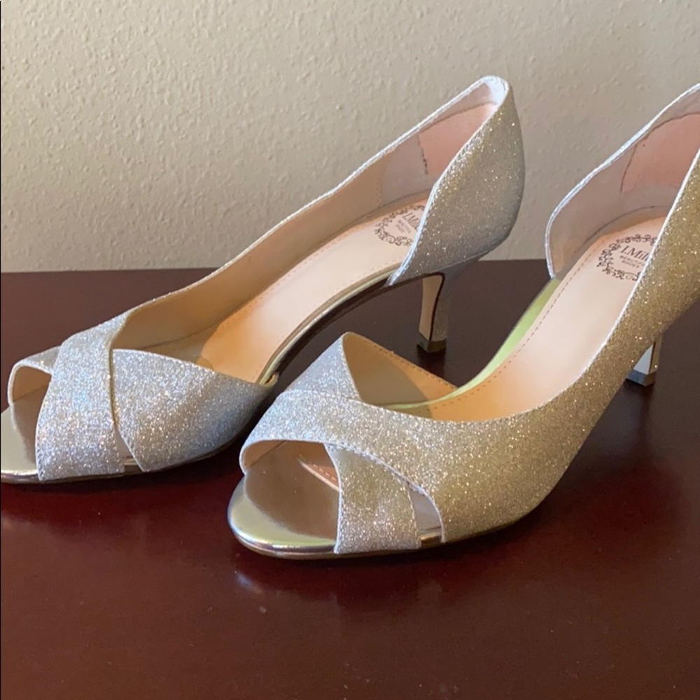 Sparkly Silver Dress Heels Size 7